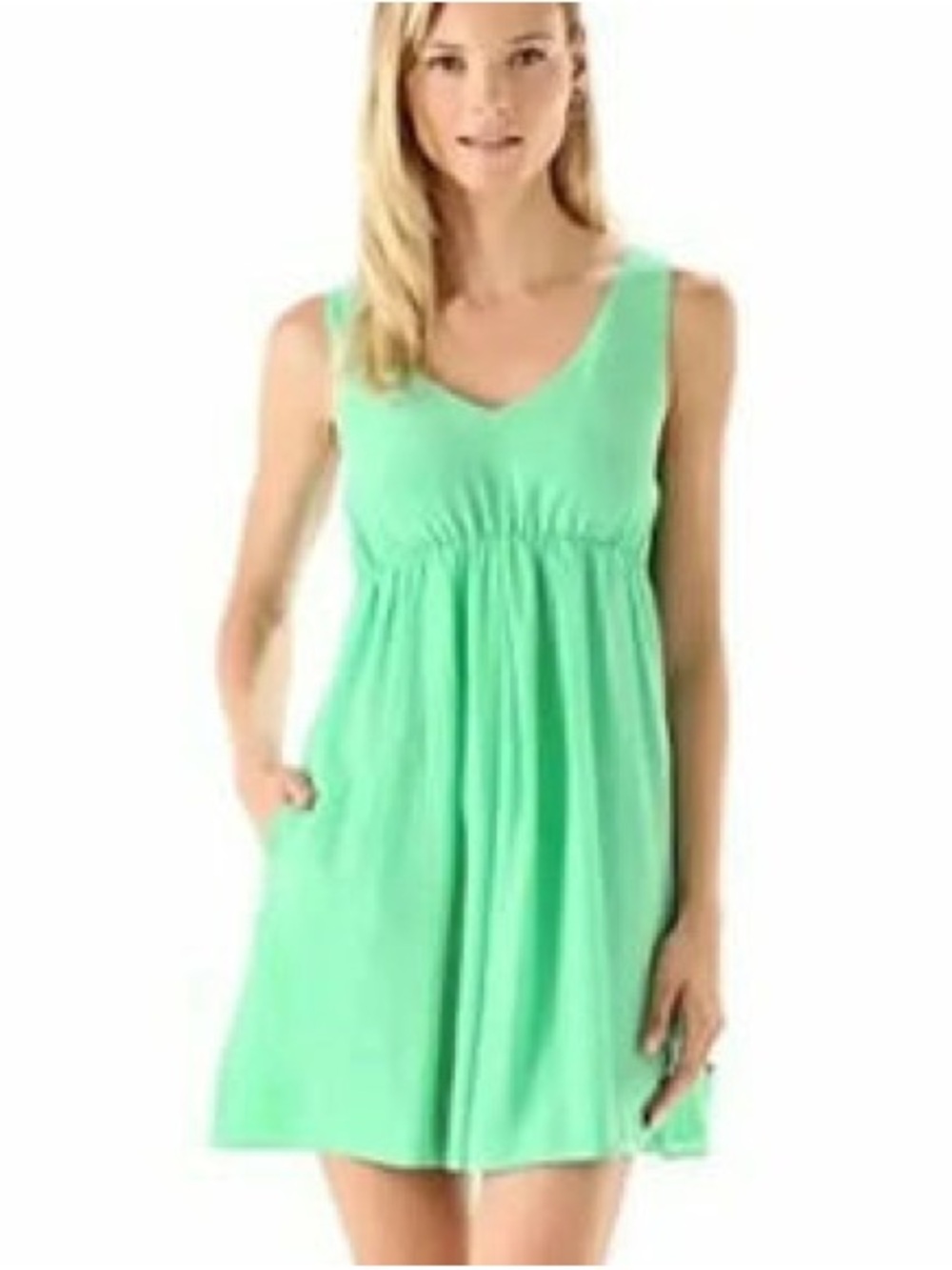 Club Monaco sea foam green silk mini dress size 10